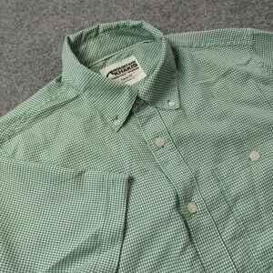 Mountain Khakis‎ Shirt Mens Medium Green Gingham Check Passport EC Outdoor
